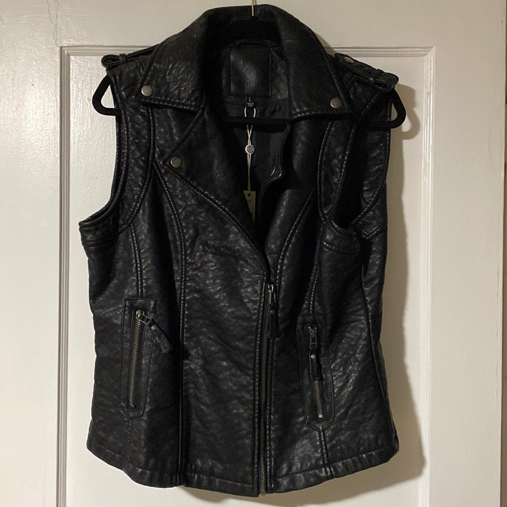 Max Studio Leather Vest